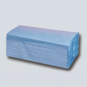 Handuk tangan C-lipat biru